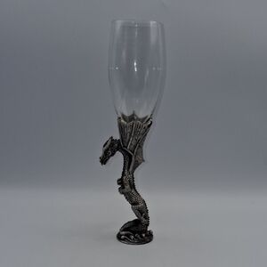 Dragon Stem Champagne Flute Pewter By Myths & Legends